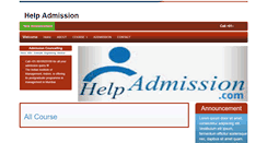 Desktop Screenshot of helpadmission.com